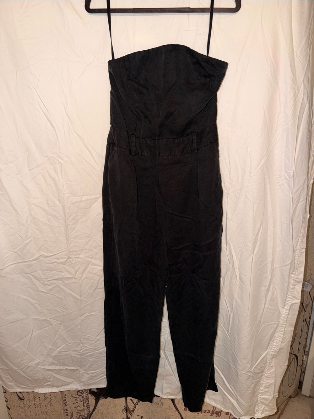 Outerknown Ronan Black Strapless Jumpsuit size 4